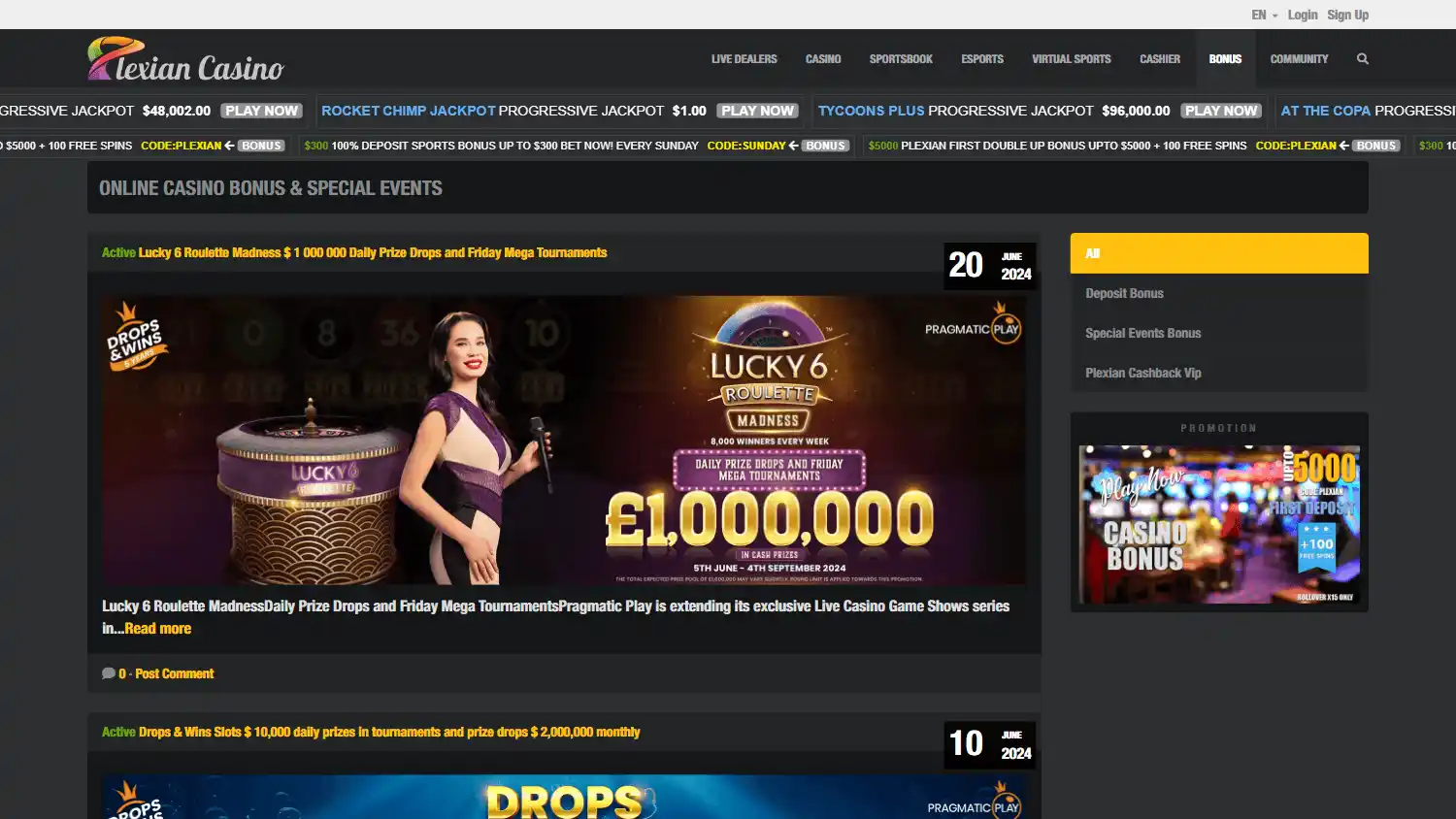 Plexian Casino screenshot 3
