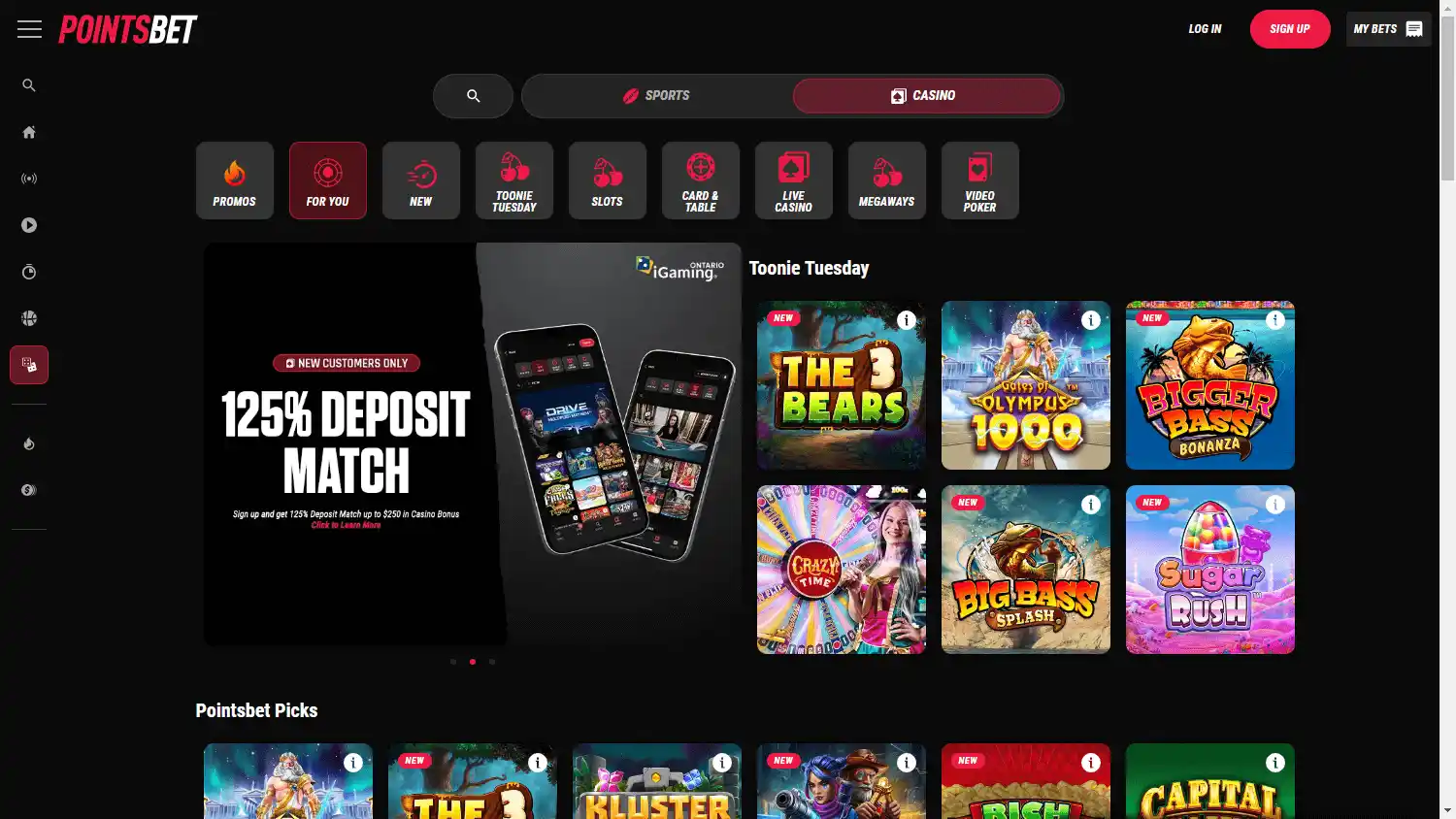 PointsBet Casino Ontario screenshot 2