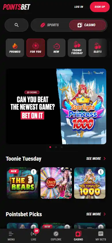 PointsBet Casino Ontario screenshot 5