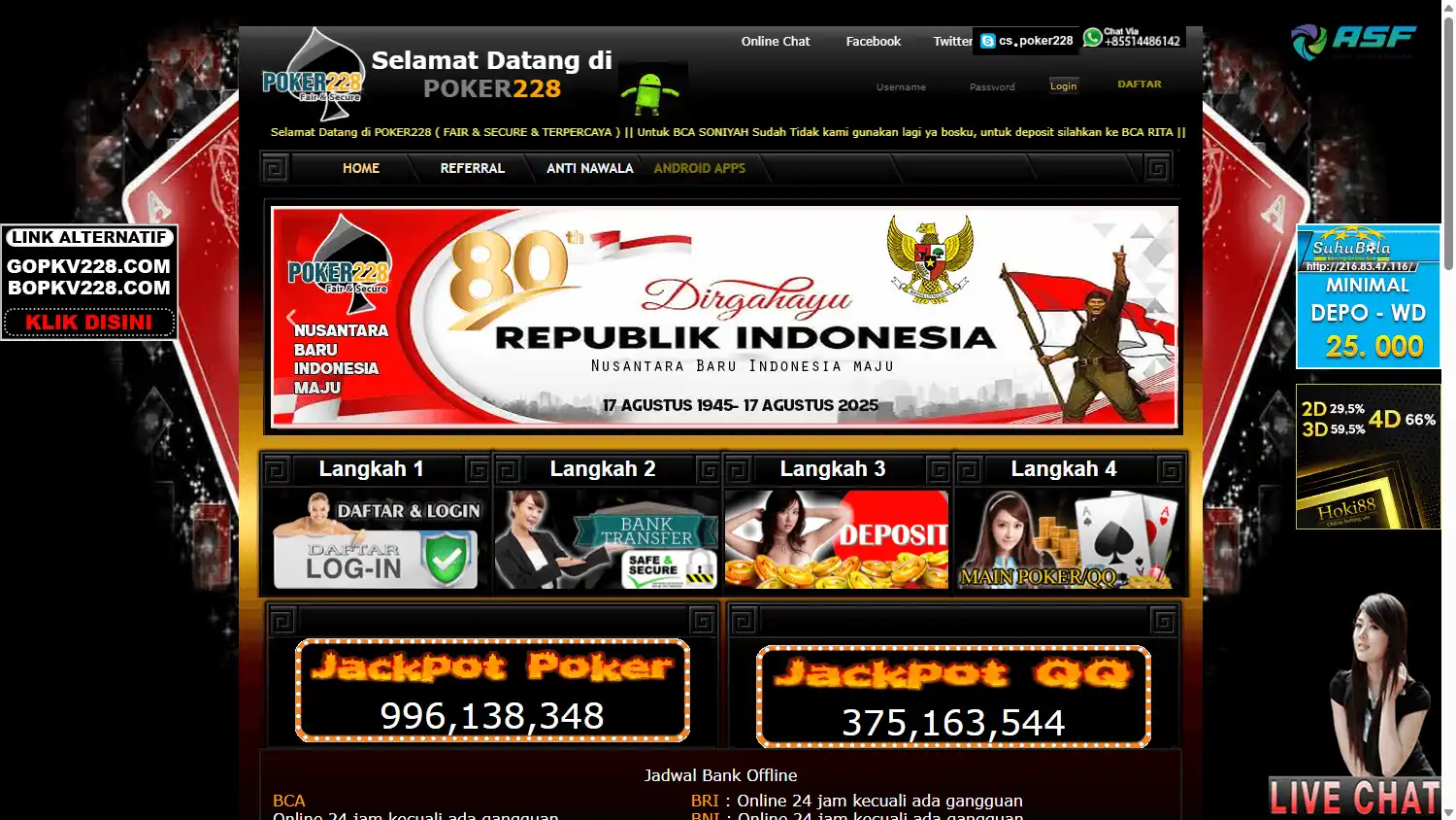 POKER228 Casino screenshot 1