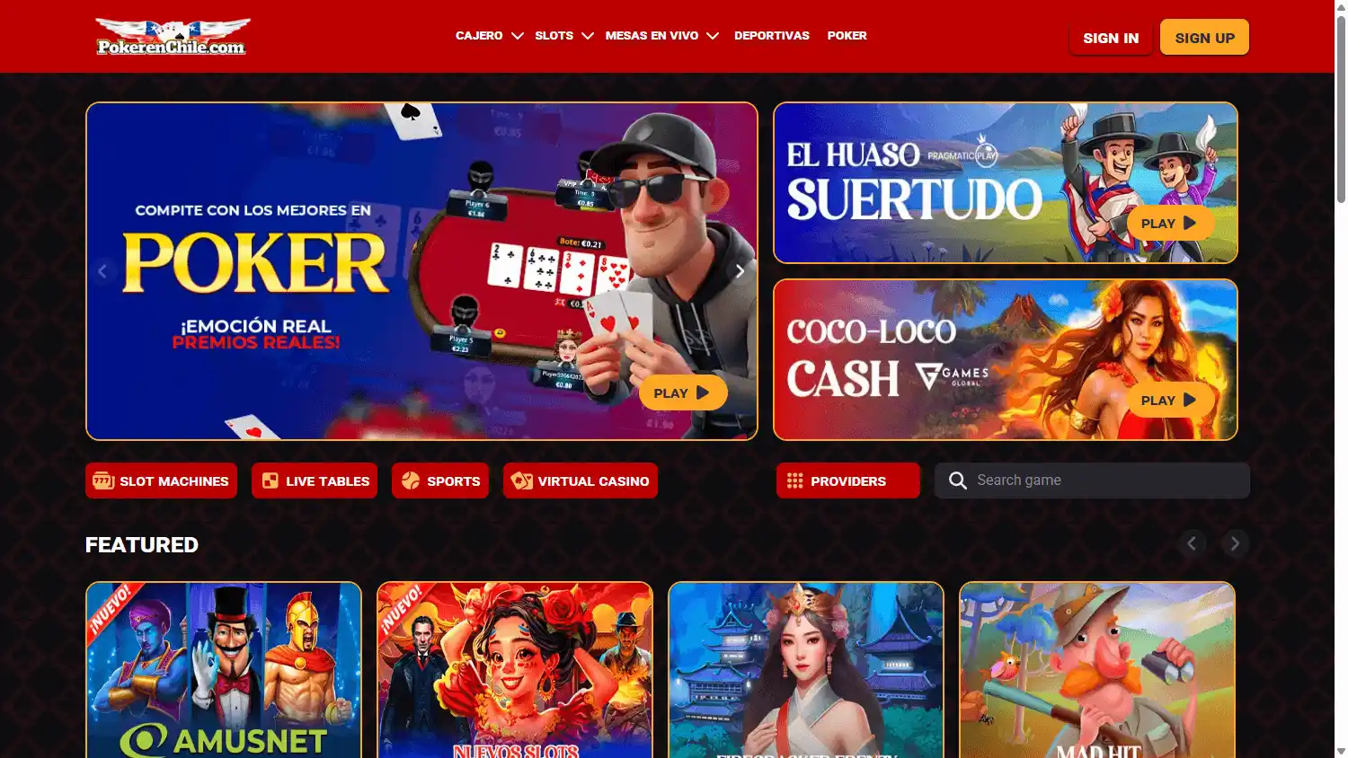 PokerEnChile Casino screenshot 1