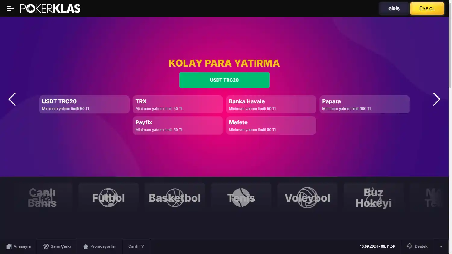 Pokerklas Casino screenshot 1