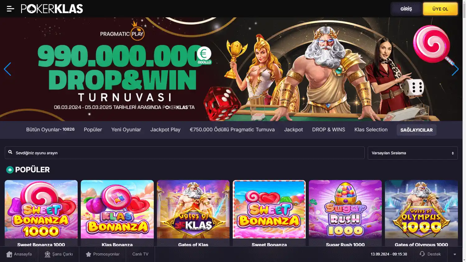 Pokerklas Casino screenshot 2