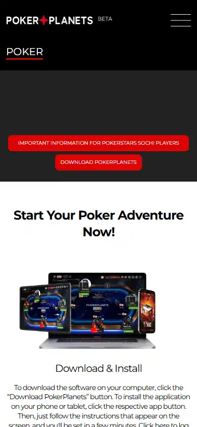 PokerPlanets Casino screenshot 3