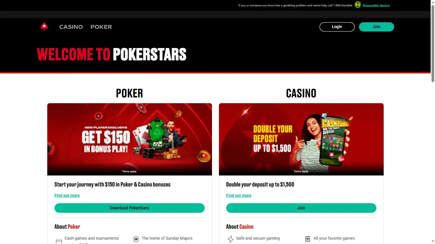PokerStars Casino screenshot 1