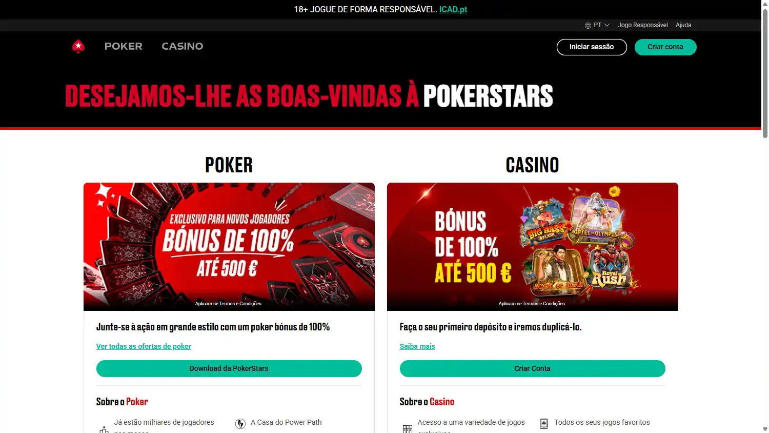 PokerStars Casino PT screenshot 1