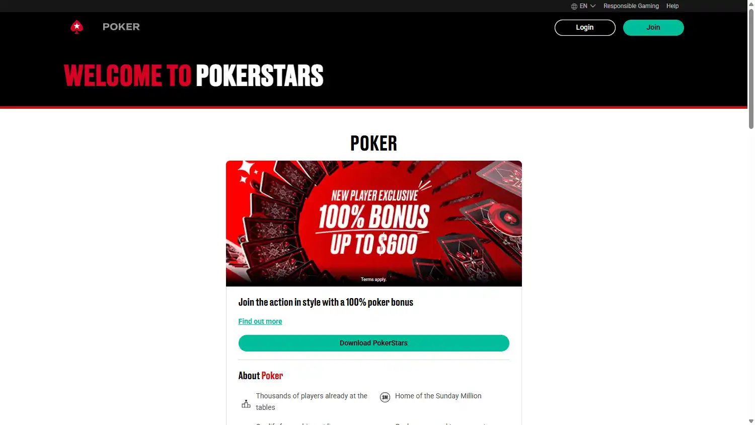 PokerStars Casino UK screenshot 1