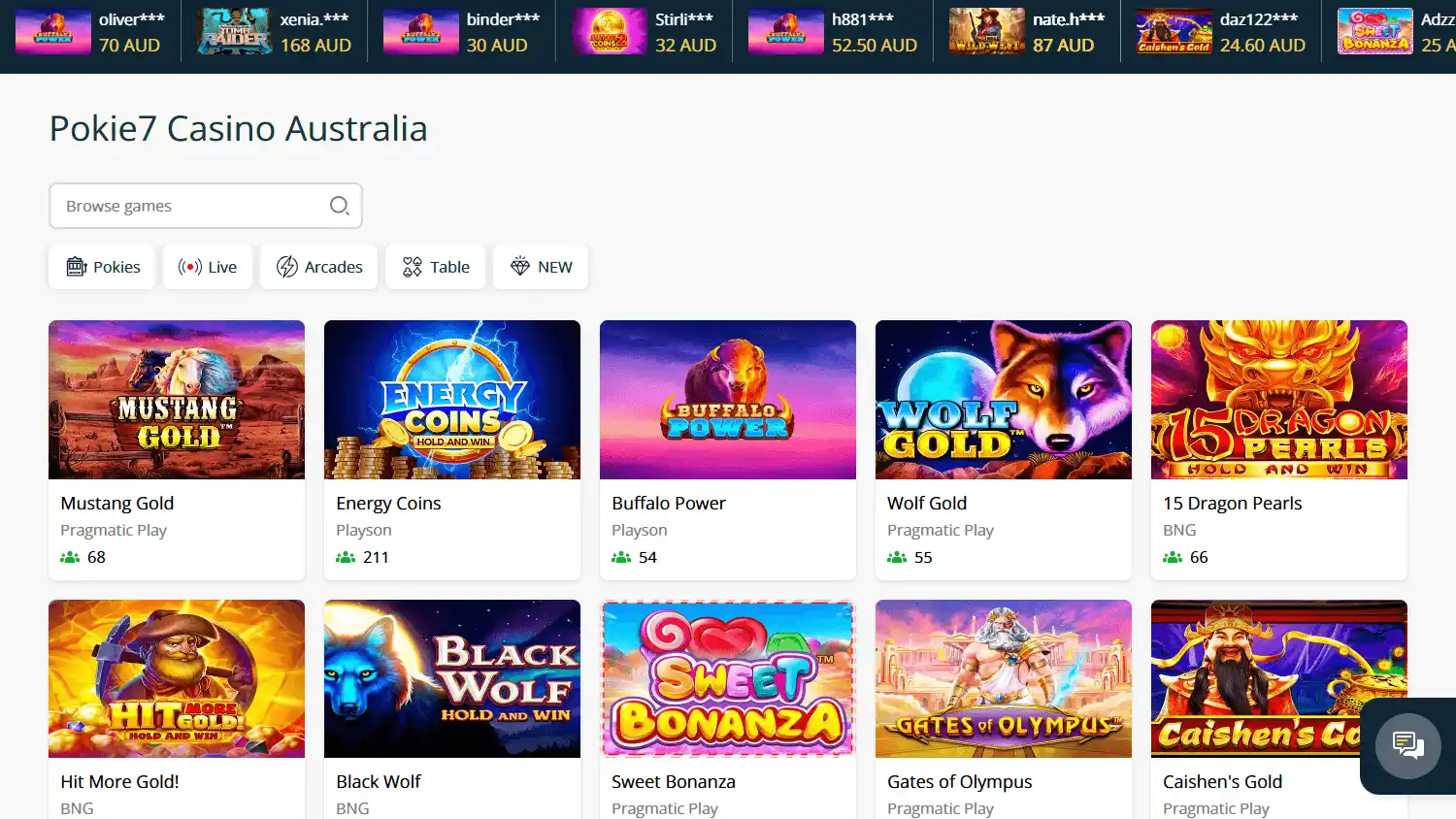 Pokie7 Casino screenshot 2