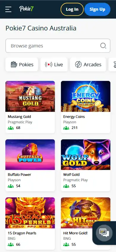 Pokie7 Casino screenshot 5
