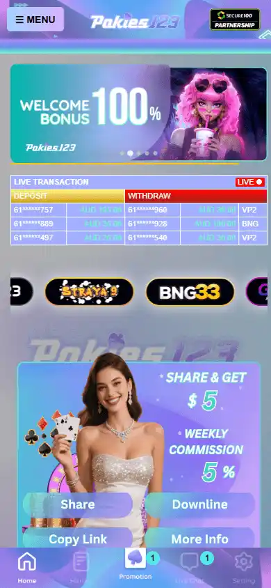Pokies123 Casino screenshot 4