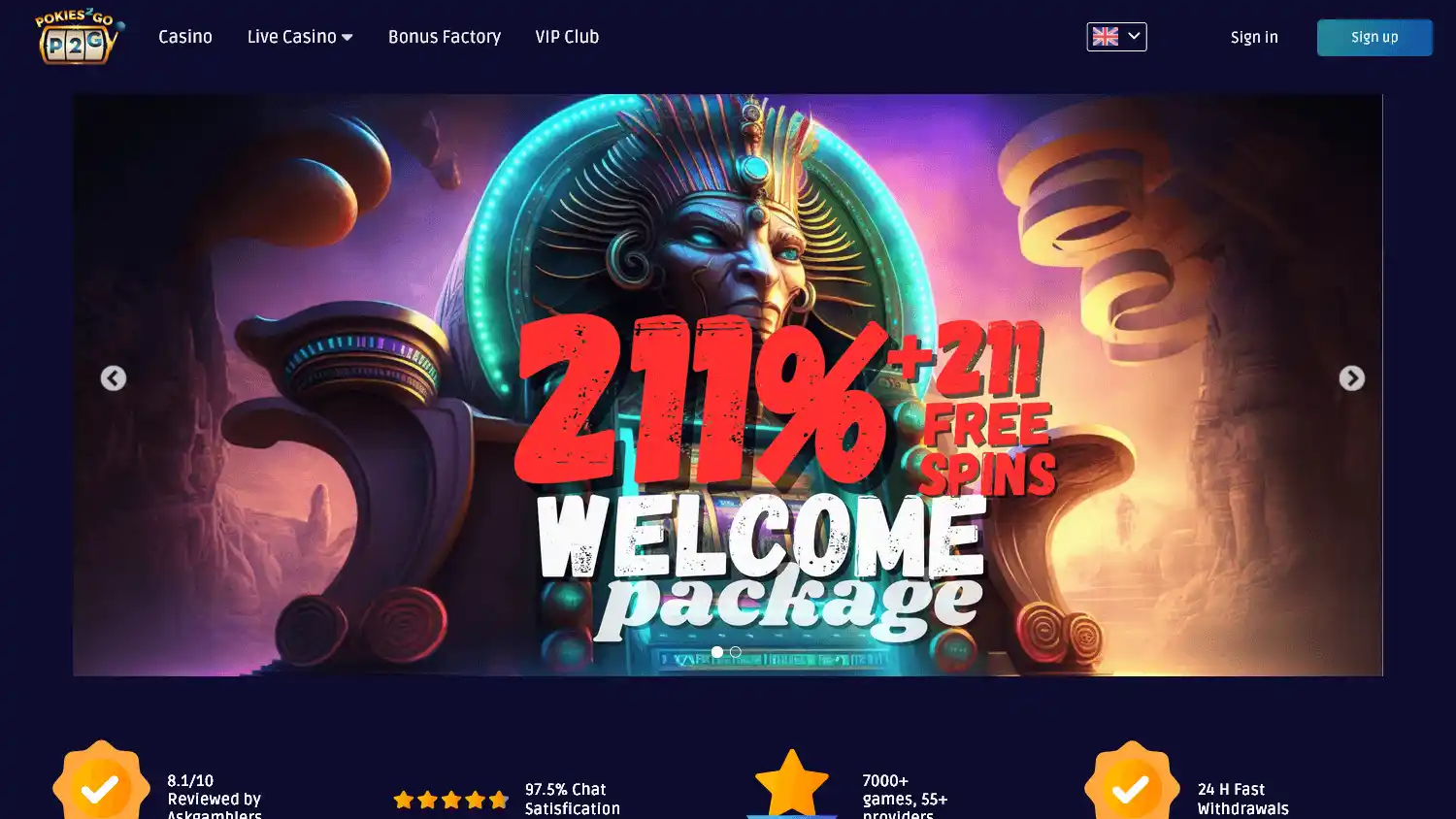Pokies2Go Casino screenshot 1