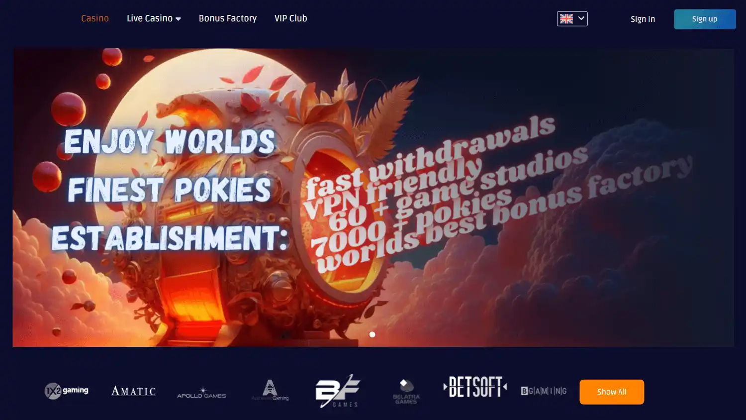 Pokies2Go Casino screenshot 2