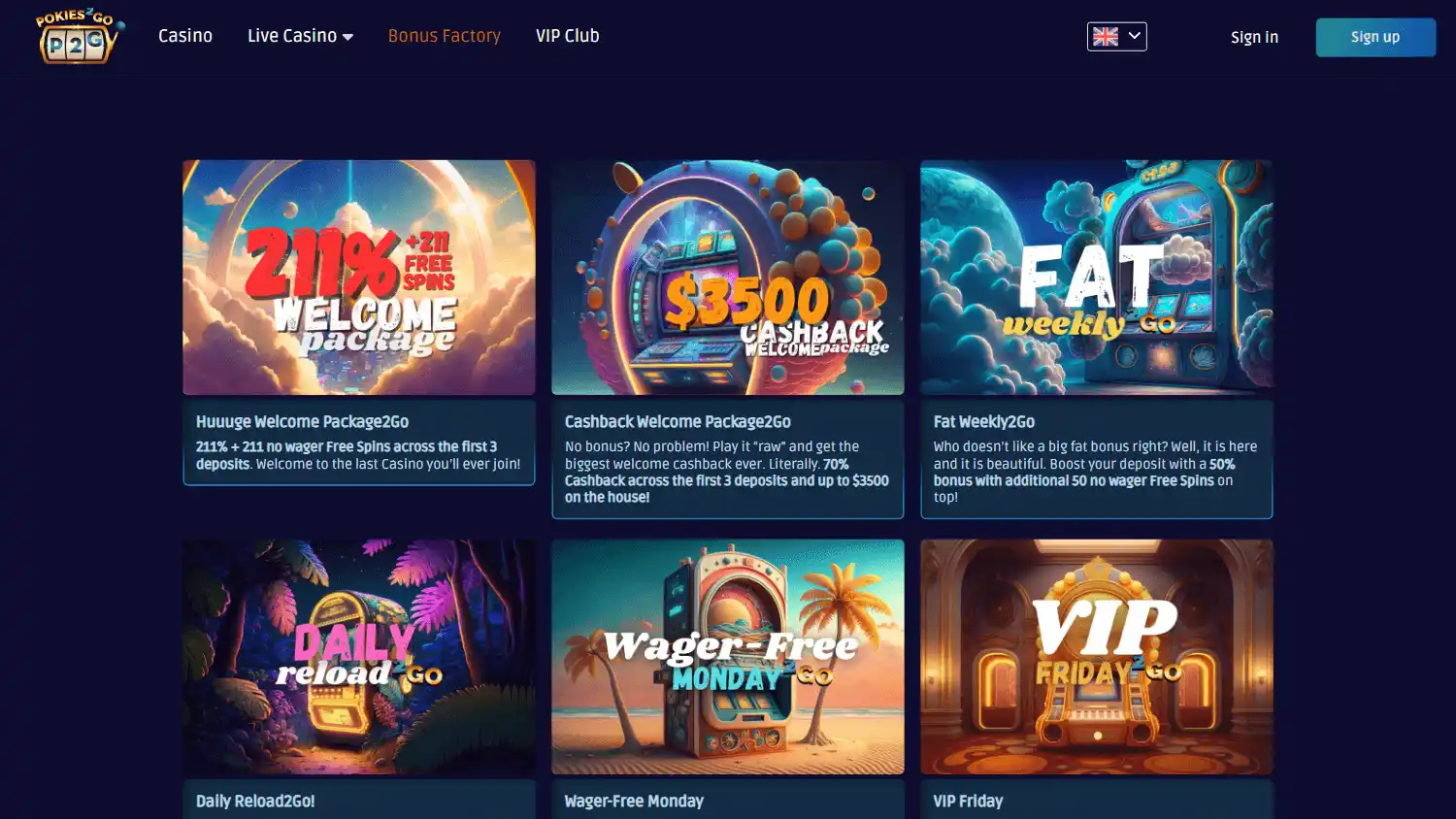 Pokies2Go Casino screenshot 3