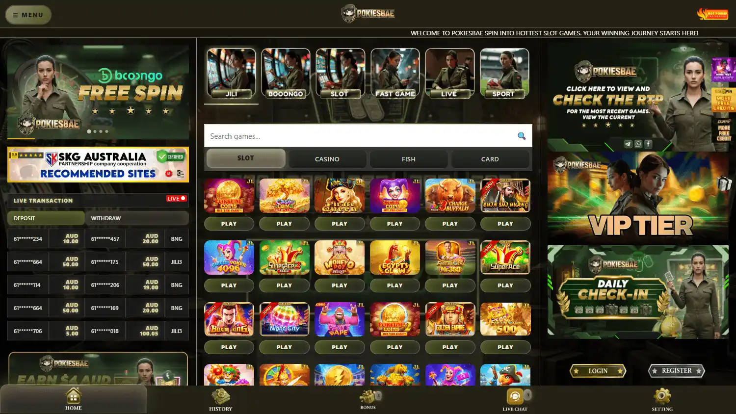 PokiesBae Casino screenshot 1
