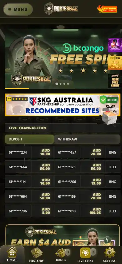 PokiesBae Casino screenshot 3