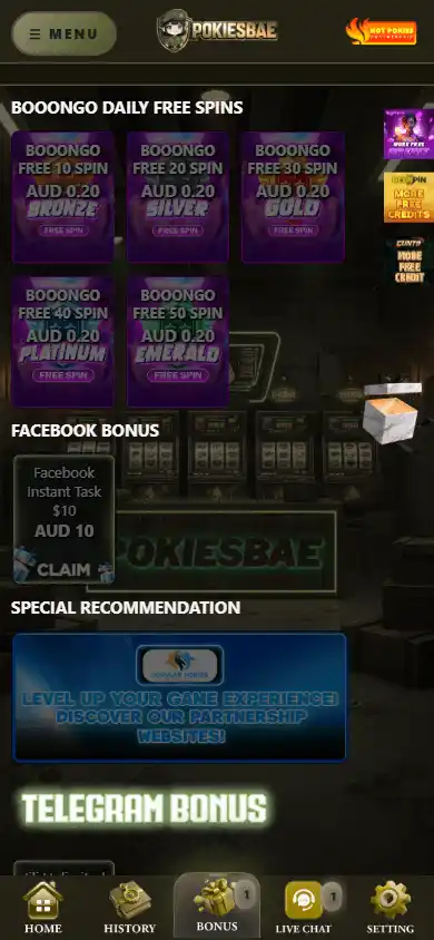 PokiesBae Casino screenshot 4