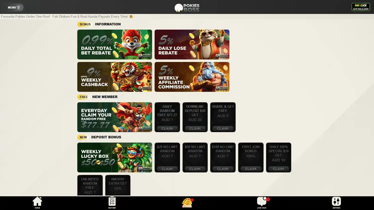 PokiesBoss Casino screenshot 3