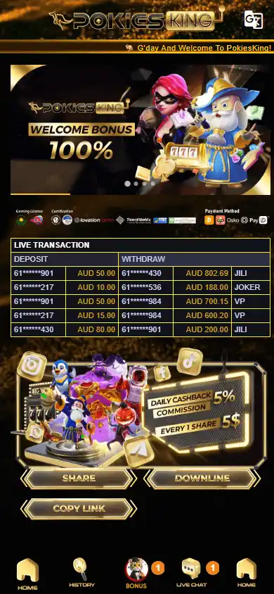 PokiesKing Casino screenshot 3