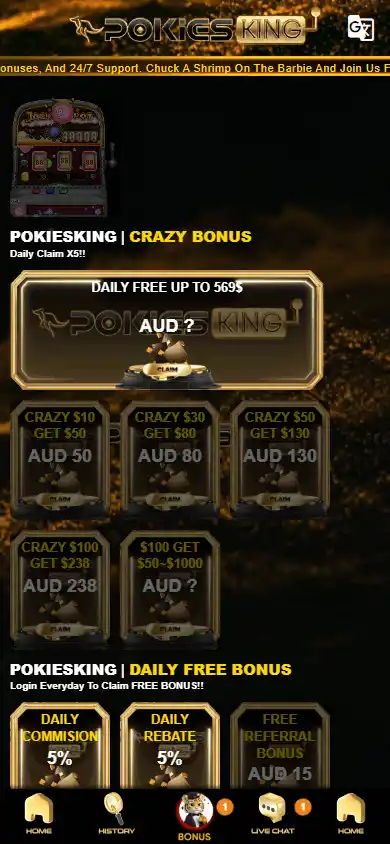 PokiesKing Casino screenshot 4