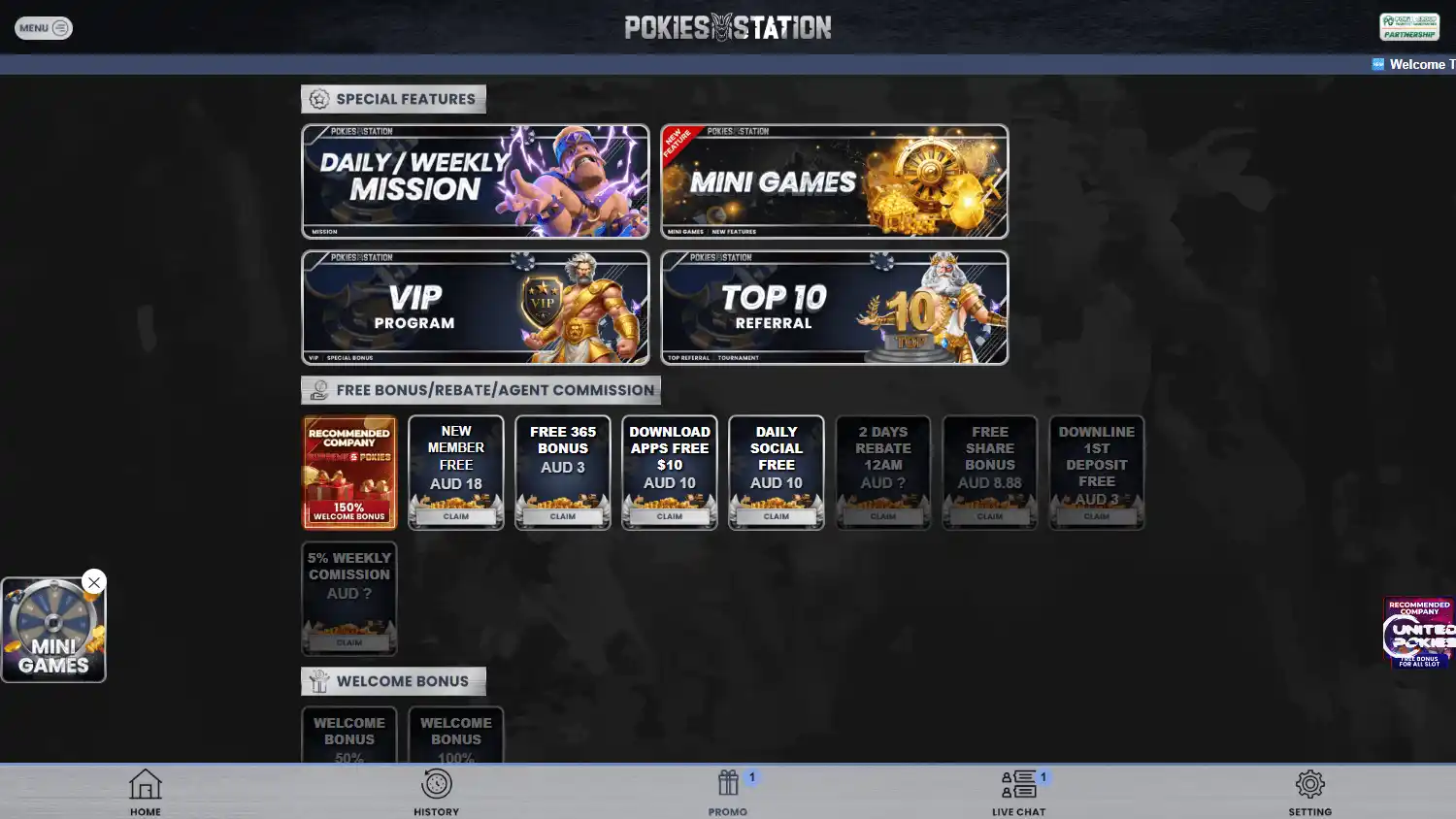 POKIESSTATION Casino screenshot 2