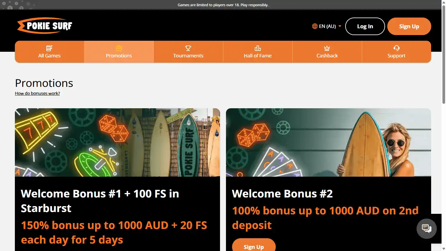 PokieSurf Casino screenshot 3