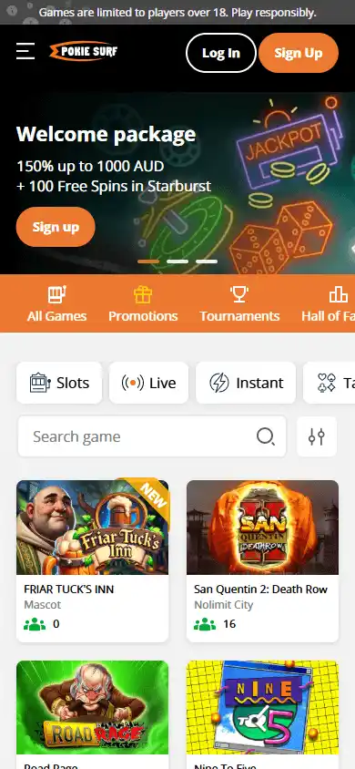 PokieSurf Casino screenshot 4