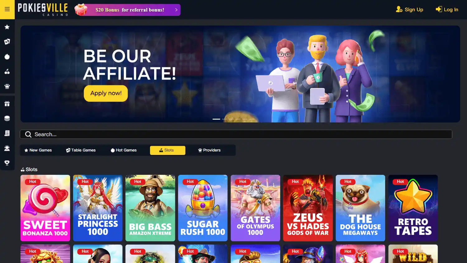 Pokiesville Casino screenshot 2