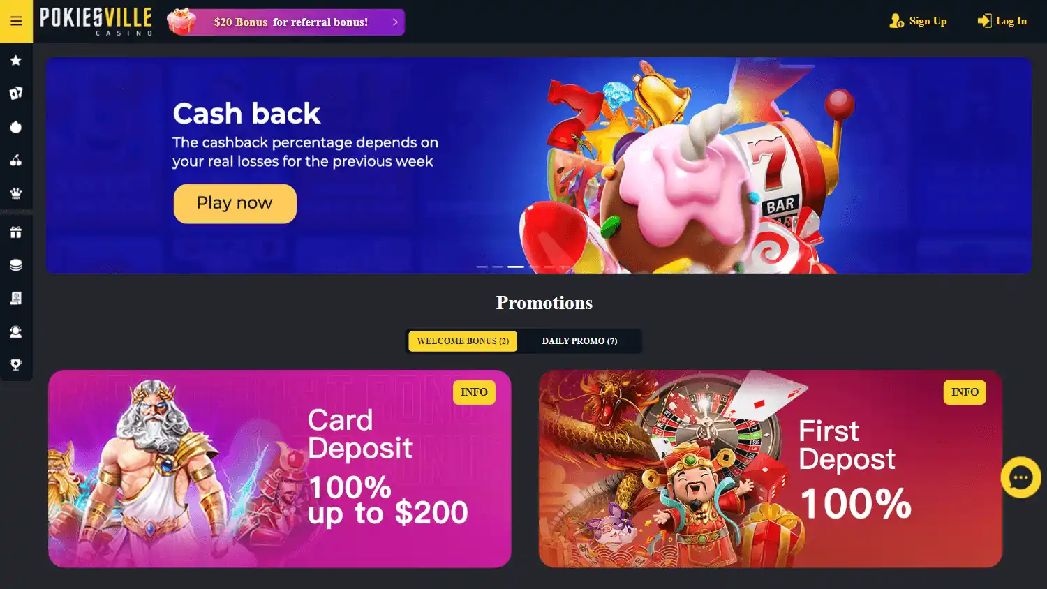 Pokiesville Casino screenshot 3