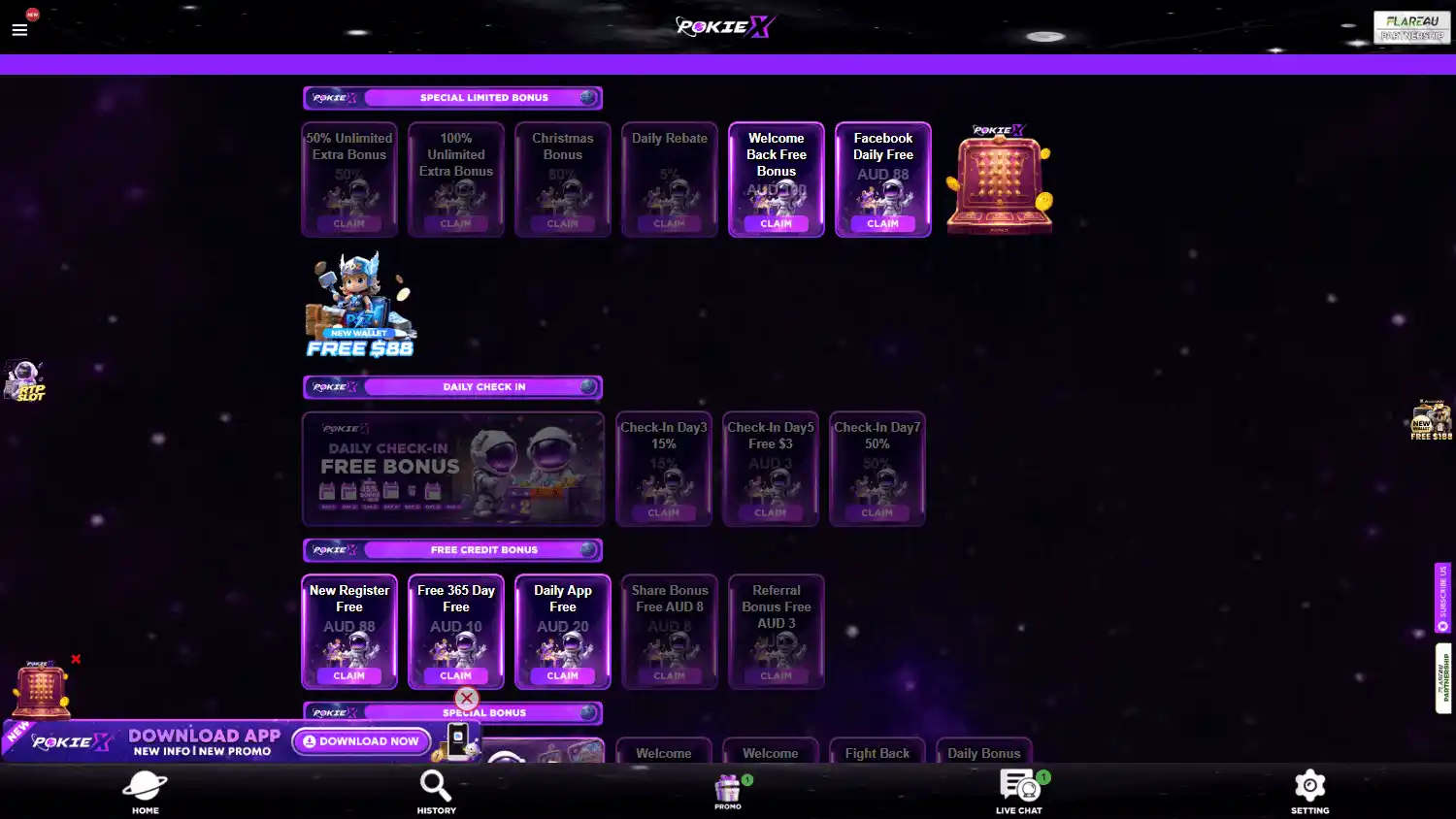 PokieX Casino screenshot 2