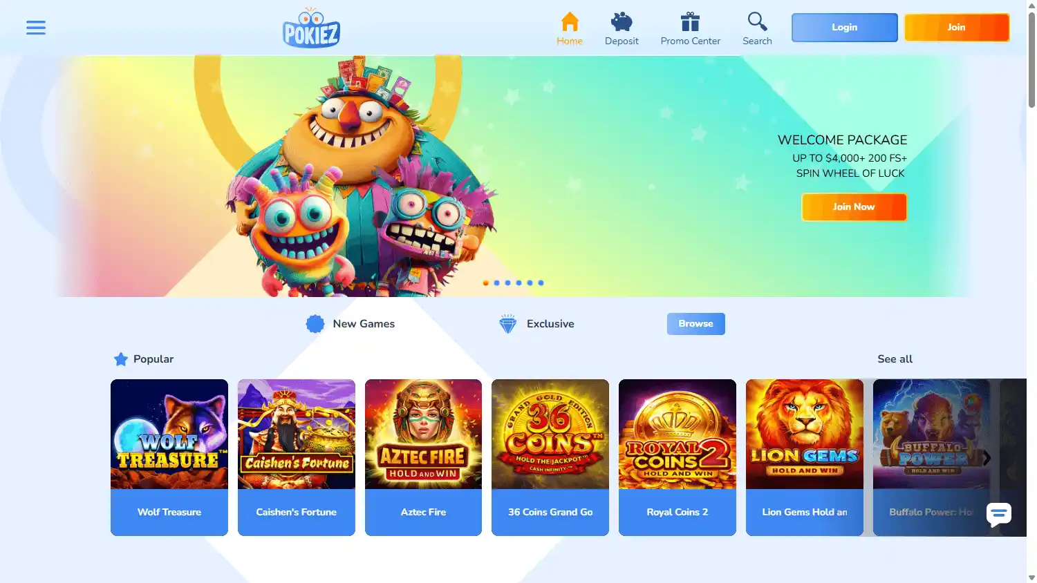 Pokiez Casino screenshot 1