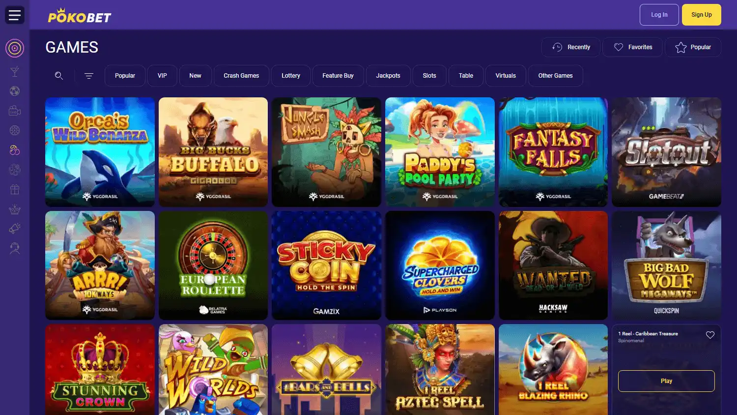 Poko.bet Casino screenshot 2