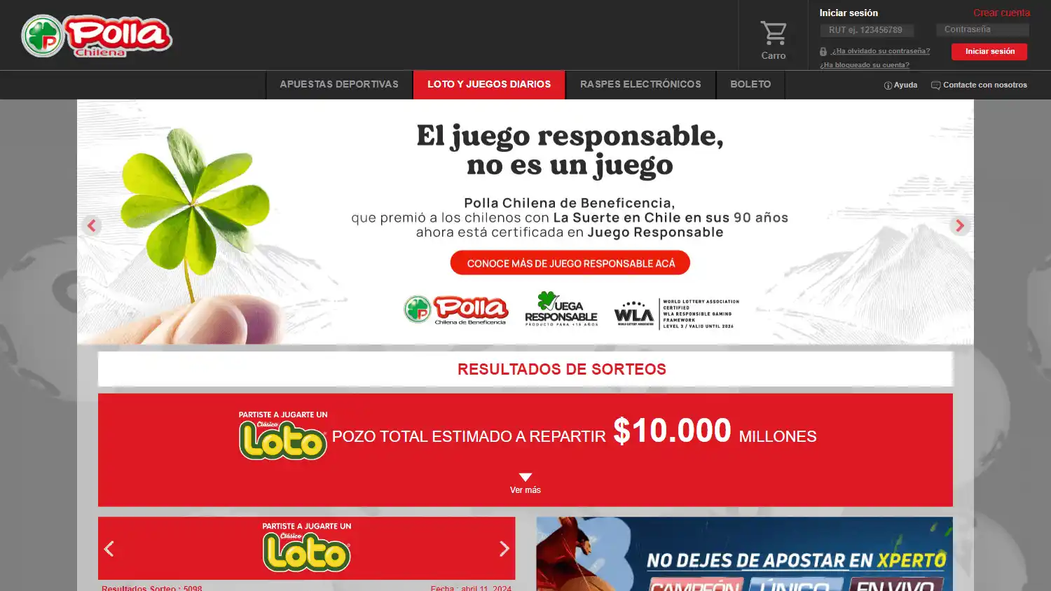 Polla Chilena Casino screenshot 1
