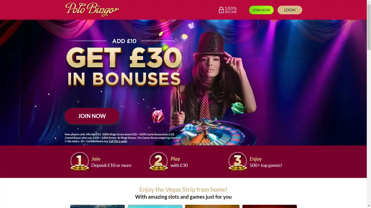 Polo Bingo Casino screenshot 1