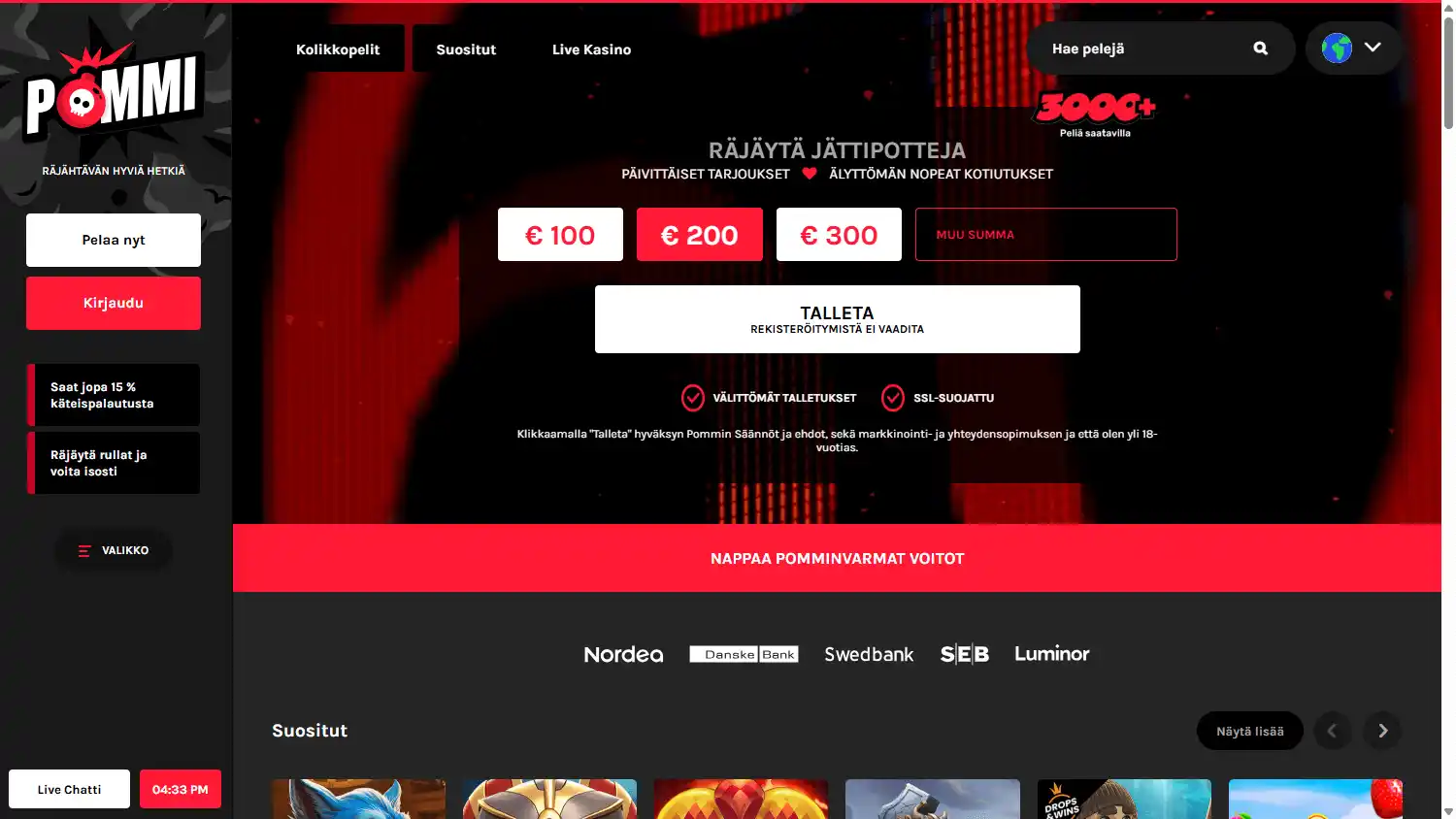 Pommi Casino screenshot 1