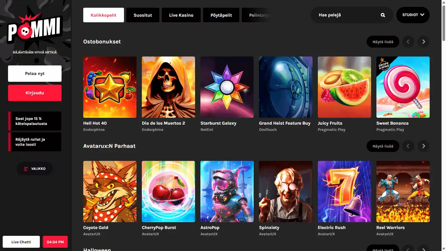 Pommi Casino screenshot 2