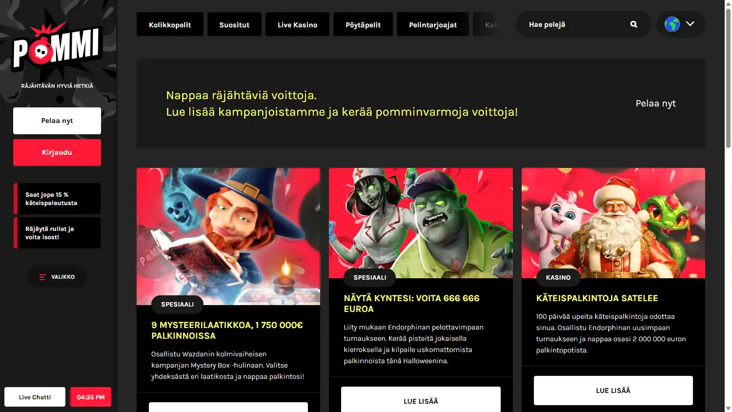Pommi Casino screenshot 3