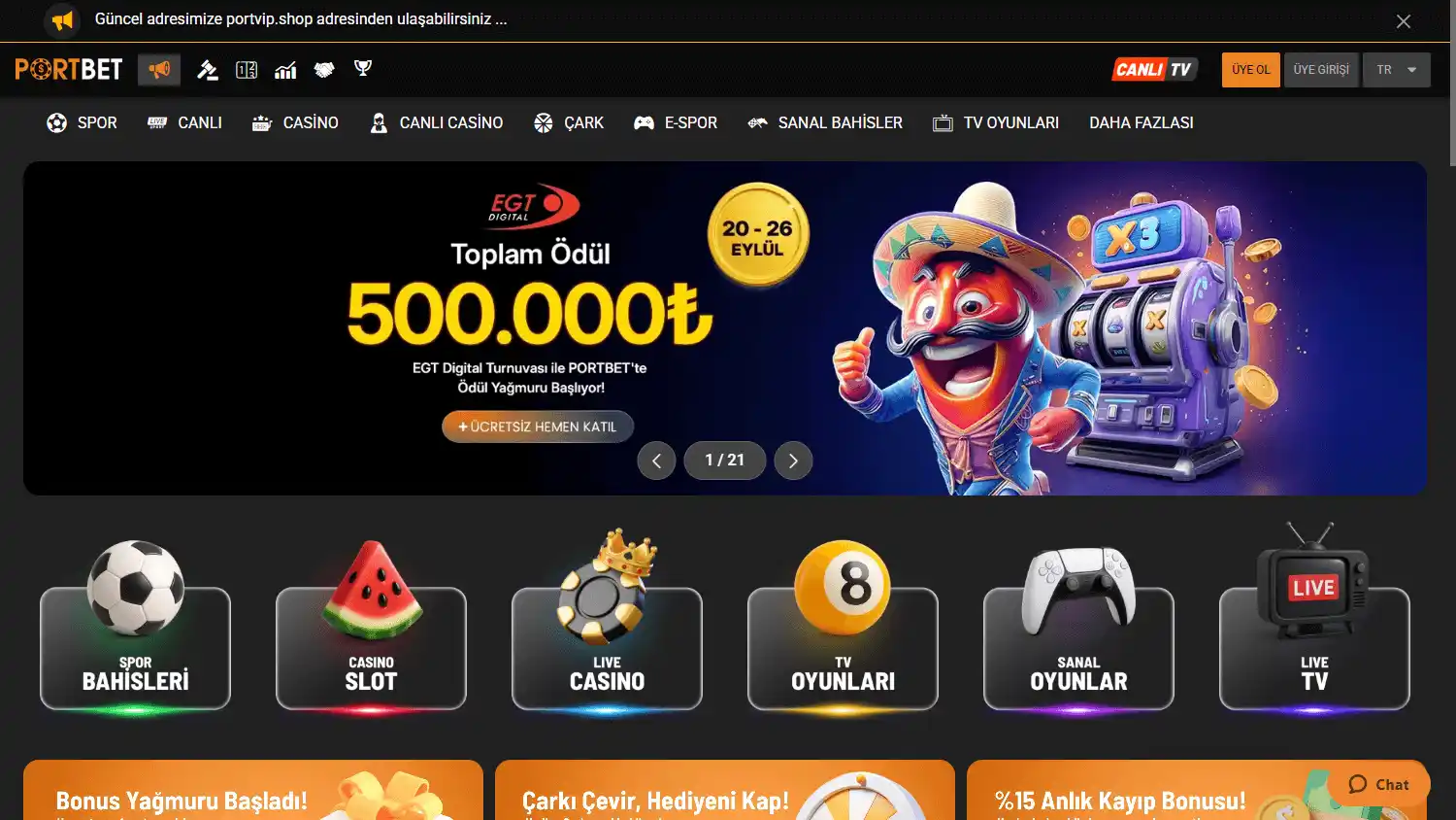 PortBet Casino screenshot 1