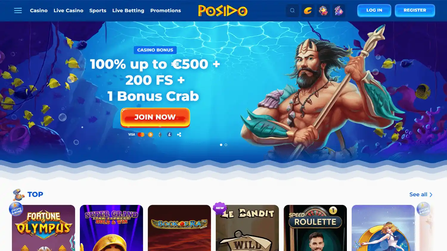 Posido Casino screenshot 1