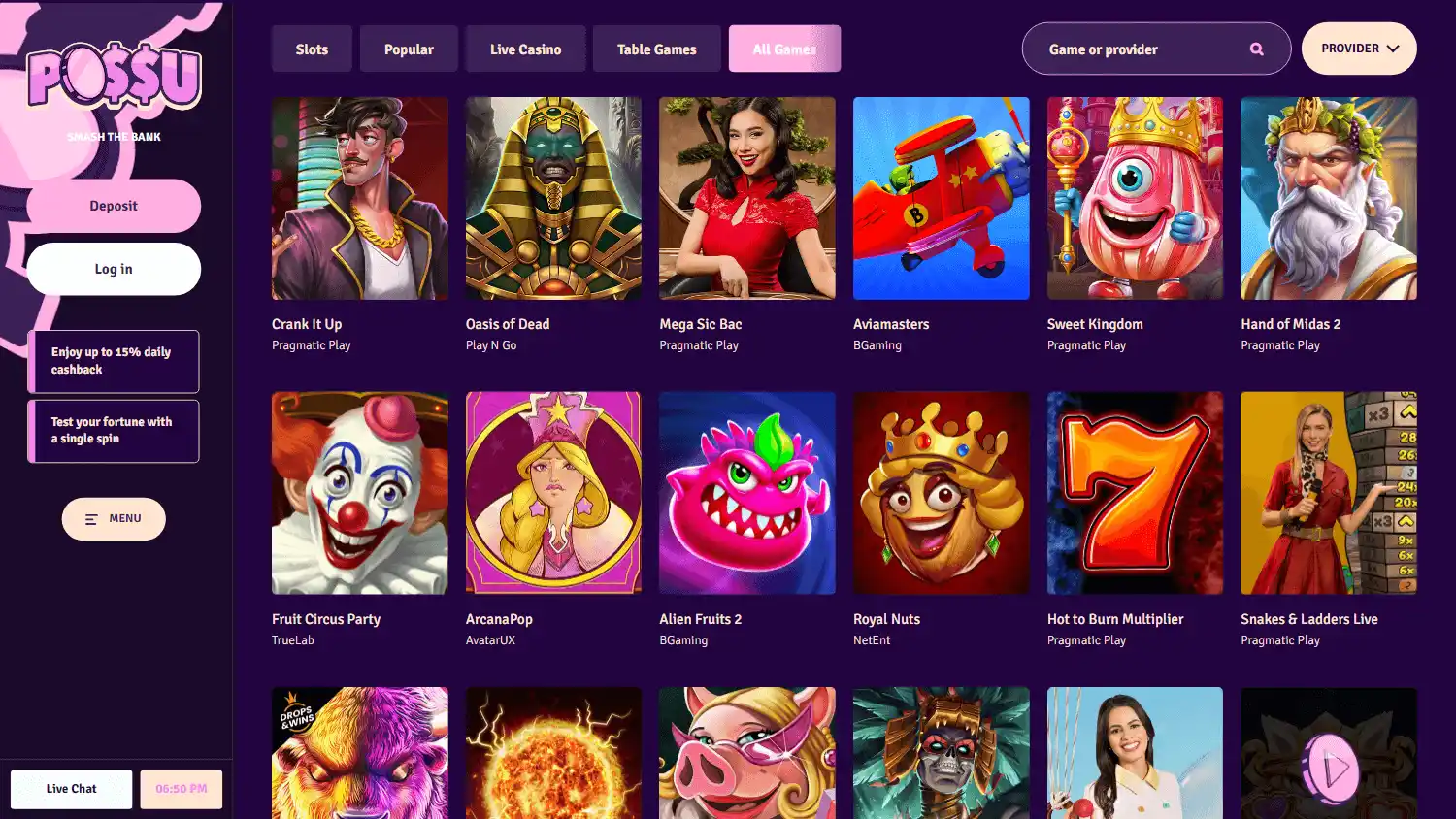 Possu Casino screenshot 2