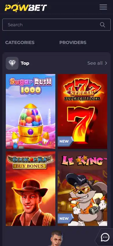 Powbet Casino screenshot 6
