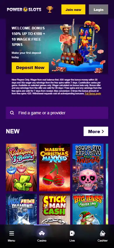 PowerSlots Casino screenshot 4