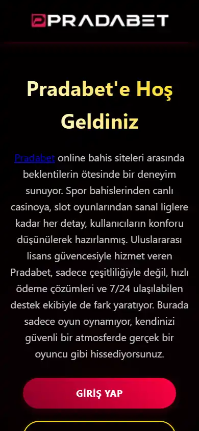 Pradabet Casino screenshot 4