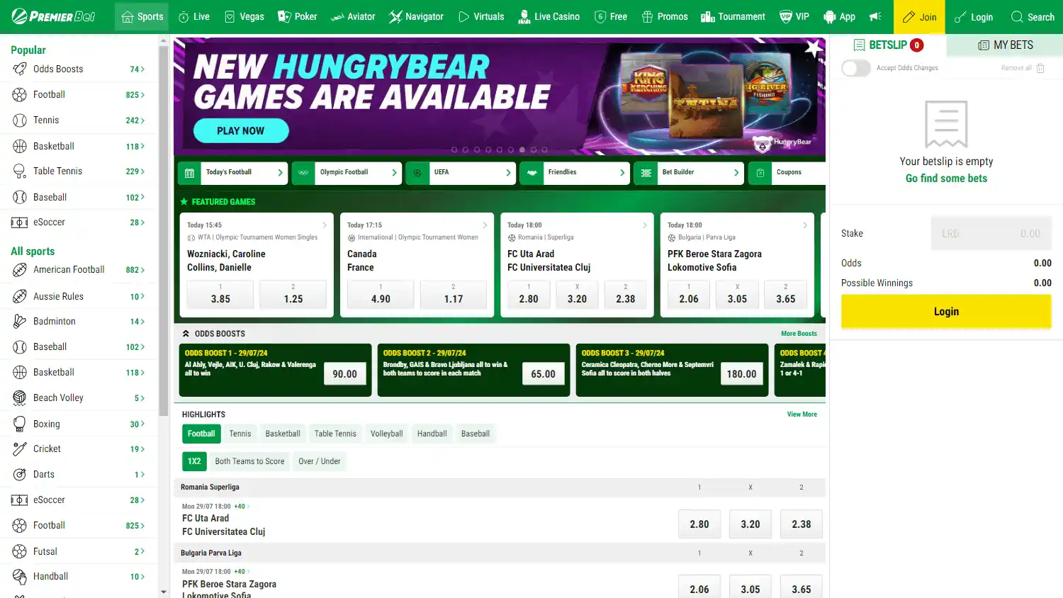 Premier Bet Casino screenshot 1