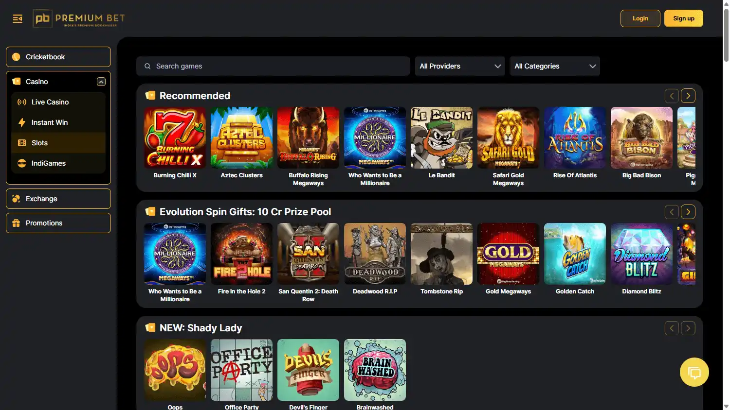 PremiumBet Casino IN screenshot 2