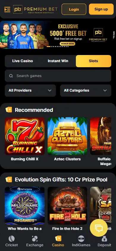 PremiumBet Casino IN screenshot 5