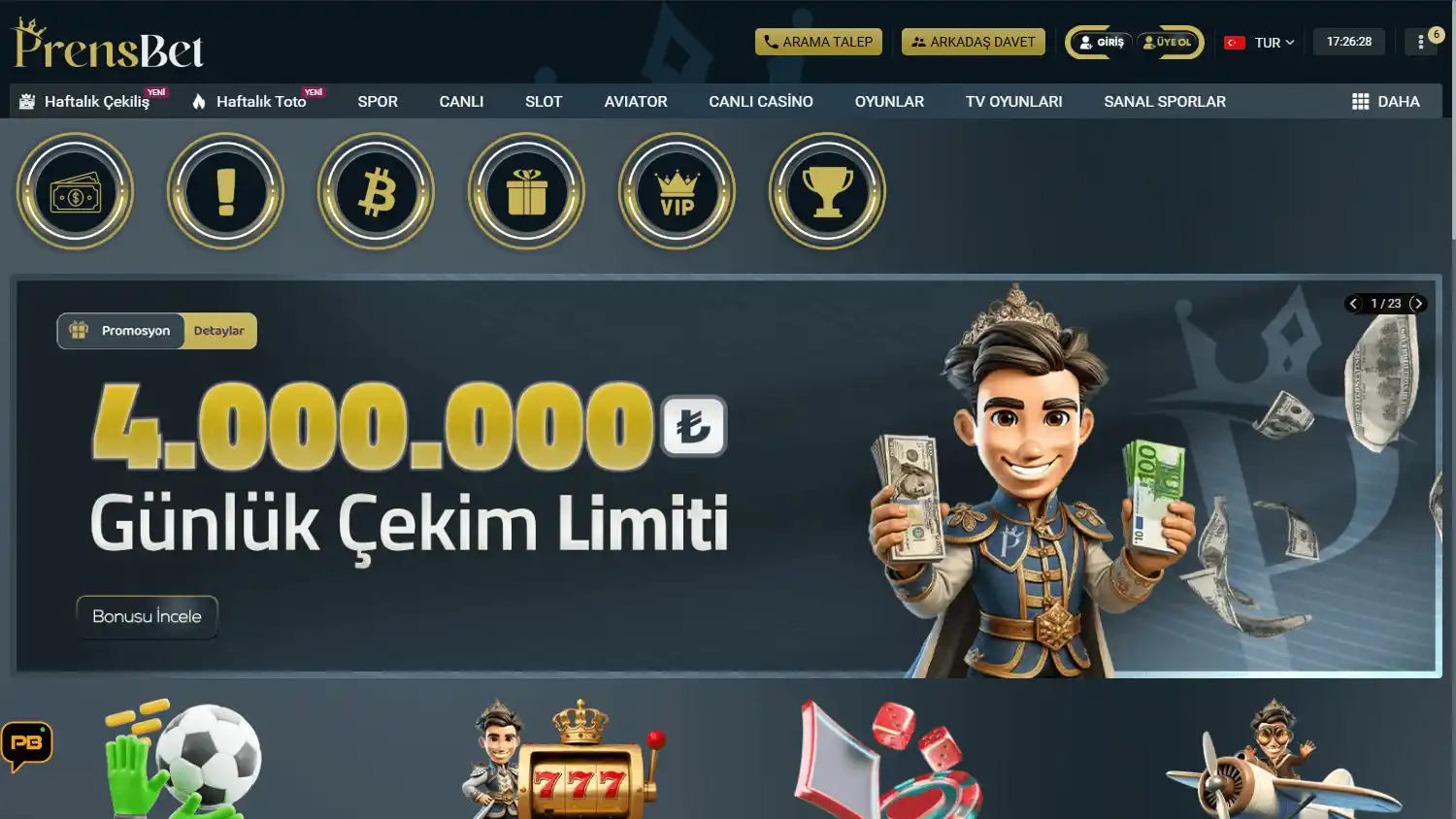 Prensbet Casino screenshot 1