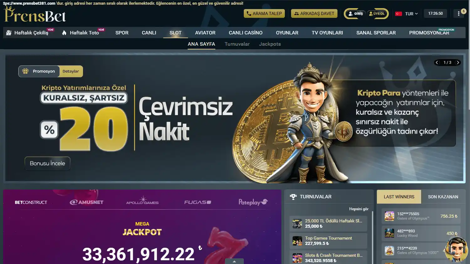 Prensbet Casino screenshot 2
