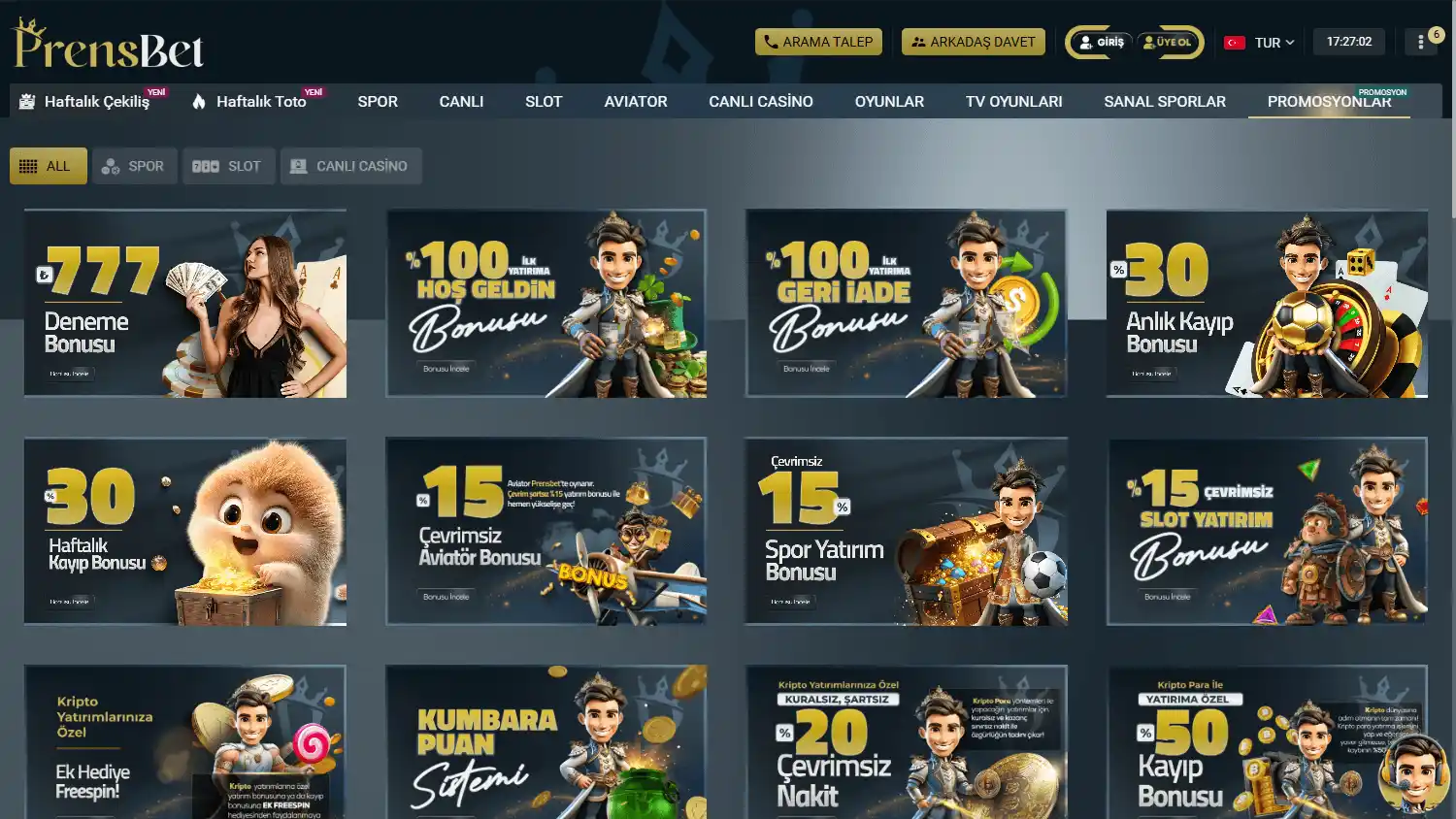 Prensbet Casino screenshot 3