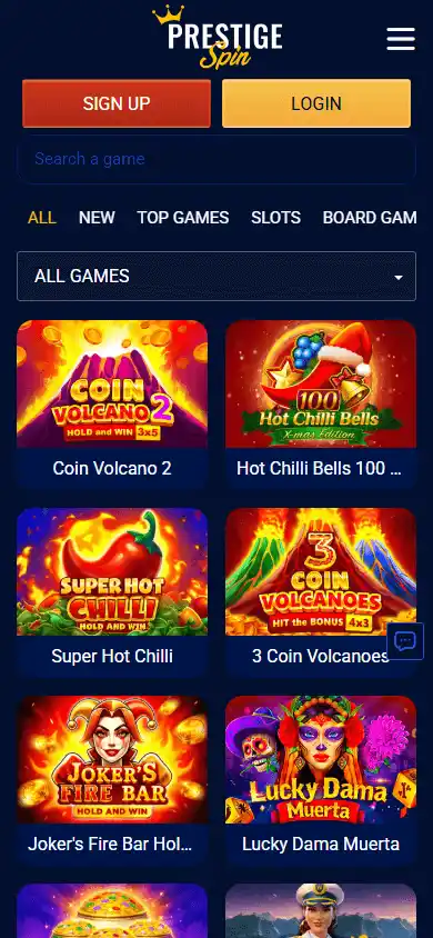 Prestige Spin Casino screenshot 5
