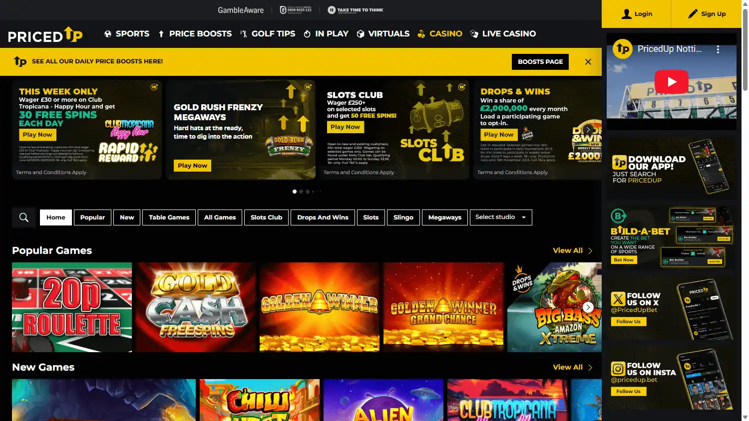 PricedUp Casino screenshot 2